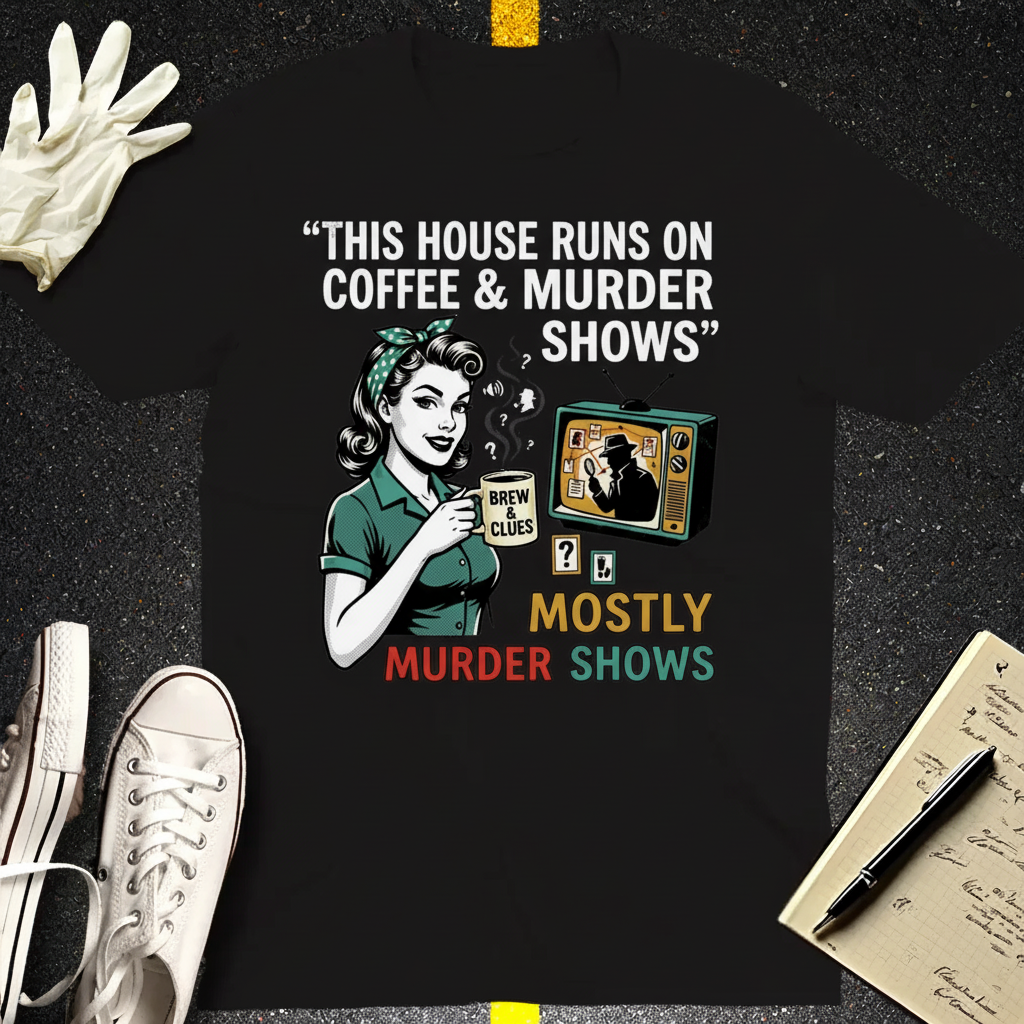 Coffee & Murder Shows T-Shirt_3_model