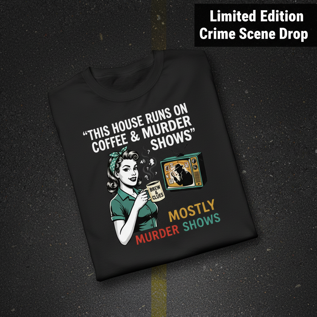 Coffee & Murder Shows T-Shirt_fold_tilt