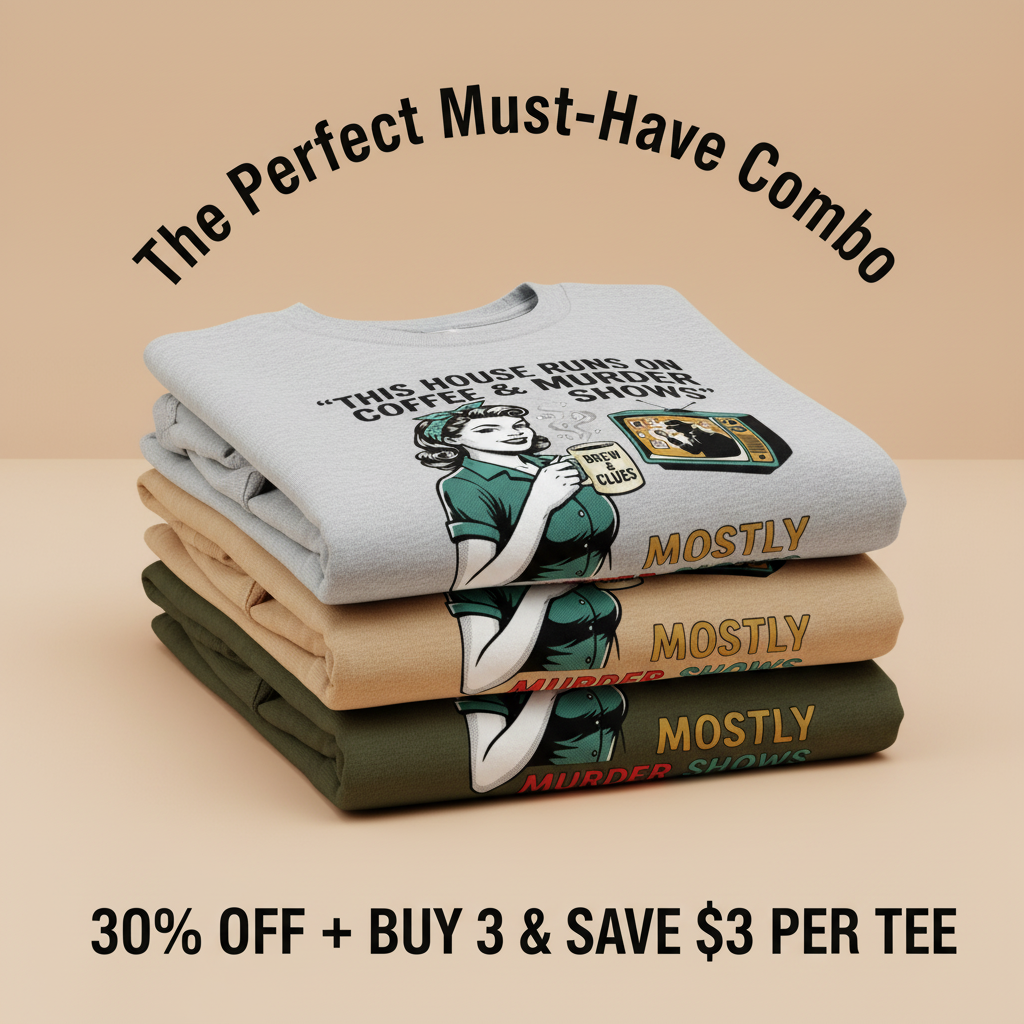 Coffee & Murder Shows T-Shirt_stacked_promotion