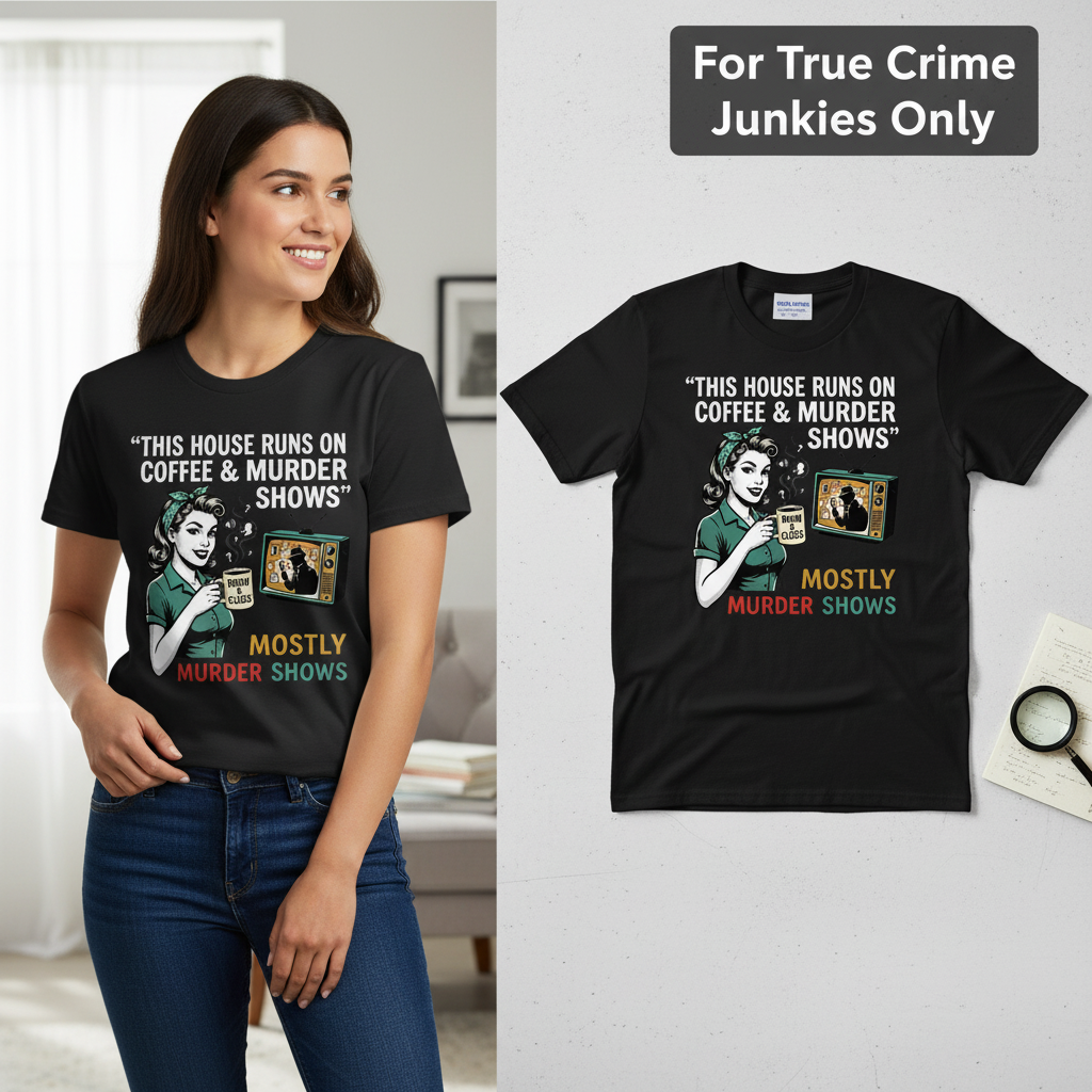 Coffee & Murder Shows T-Shirt_model_flat