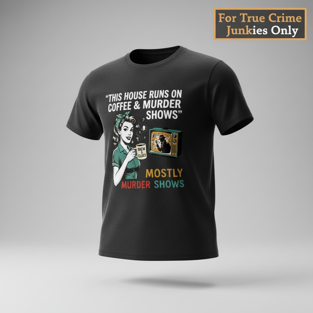 Coffee & Murder Shows T-Shirt_3d_float
