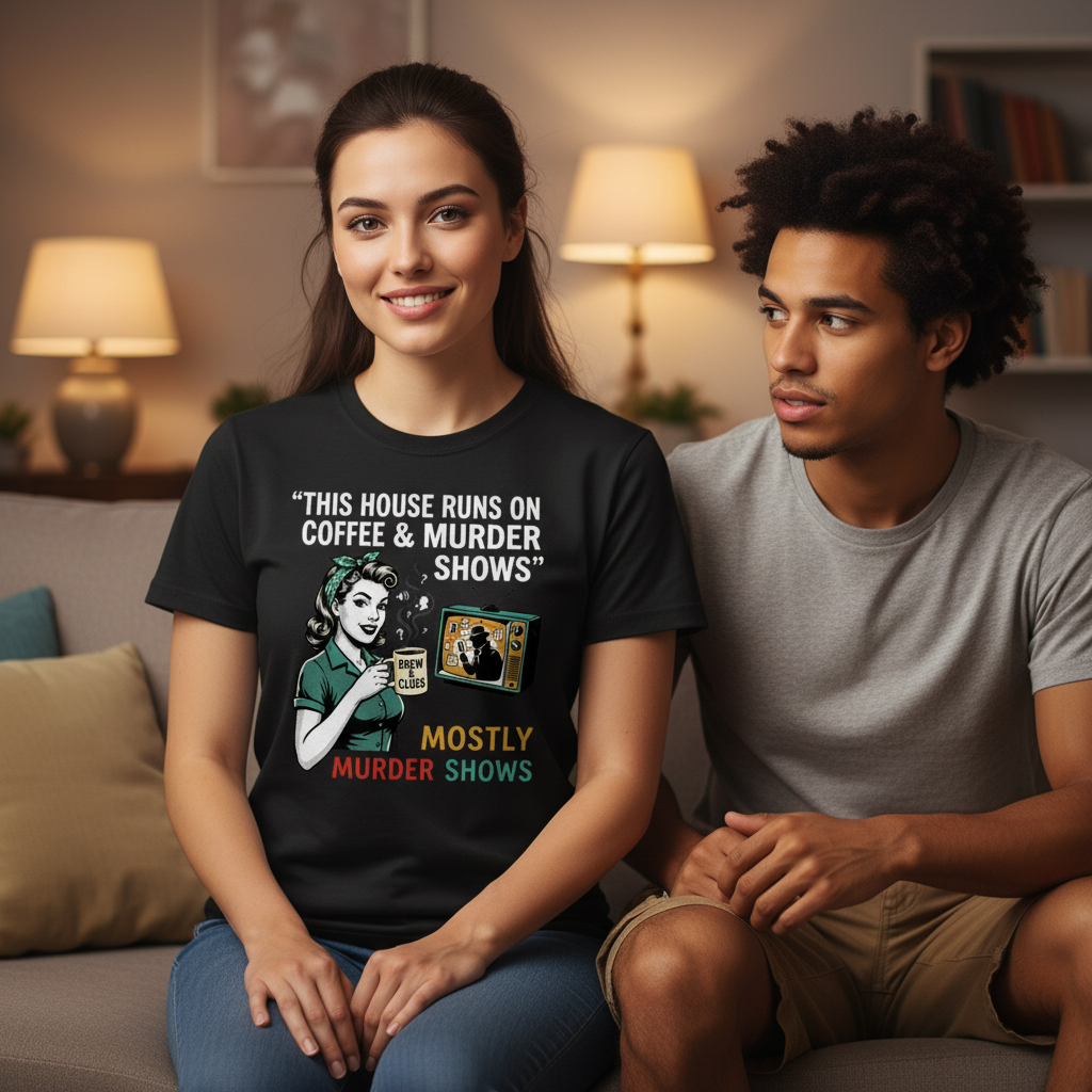 Coffee & Murder Shows T-Shirt_dual_lifestyle