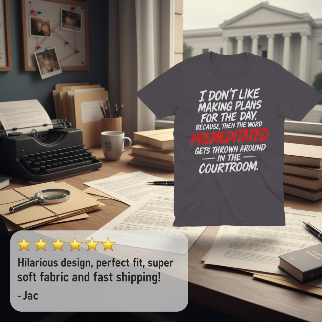 Premeditated Courtroom Humor T-Shirt_review_5star