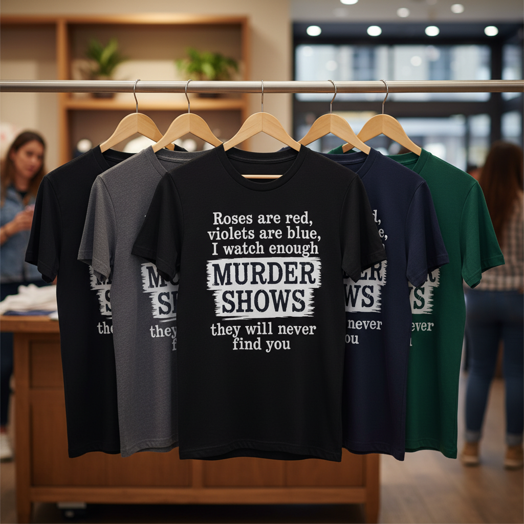 Murder Shows Poetry T-Shirt_boutique_rack