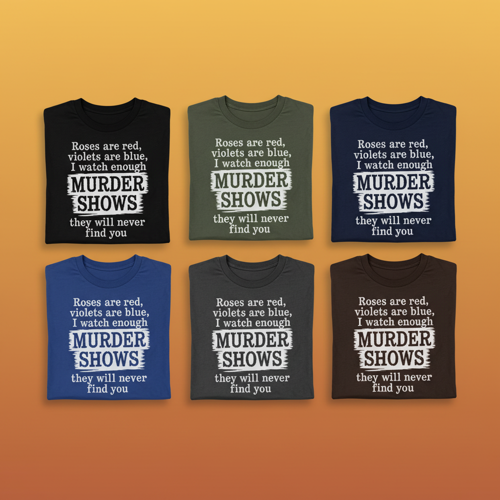 Murder Shows Poetry T-Shirt_6color_grid