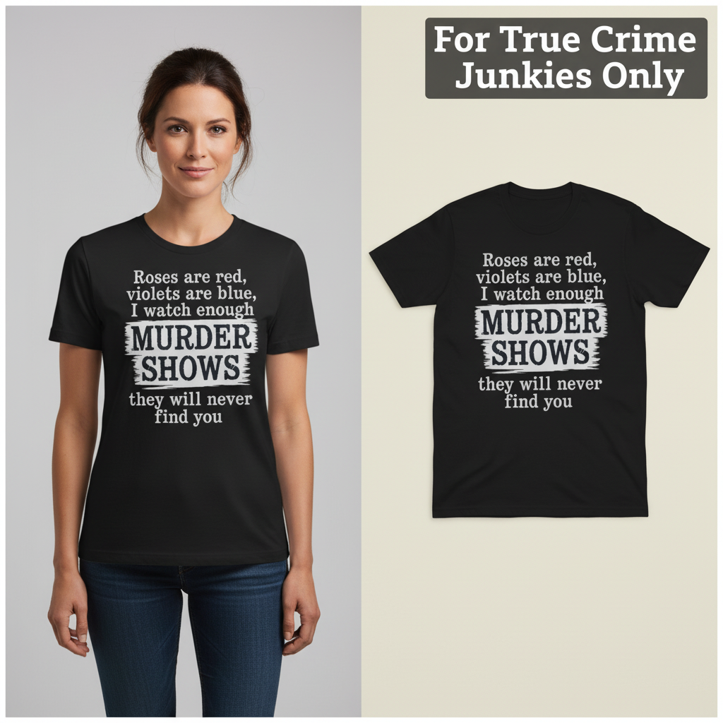 Murder Shows Poetry T-Shirt_model_flat