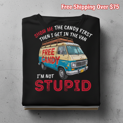 Show Me Stupid T-Shirt_stacked_flatlay
