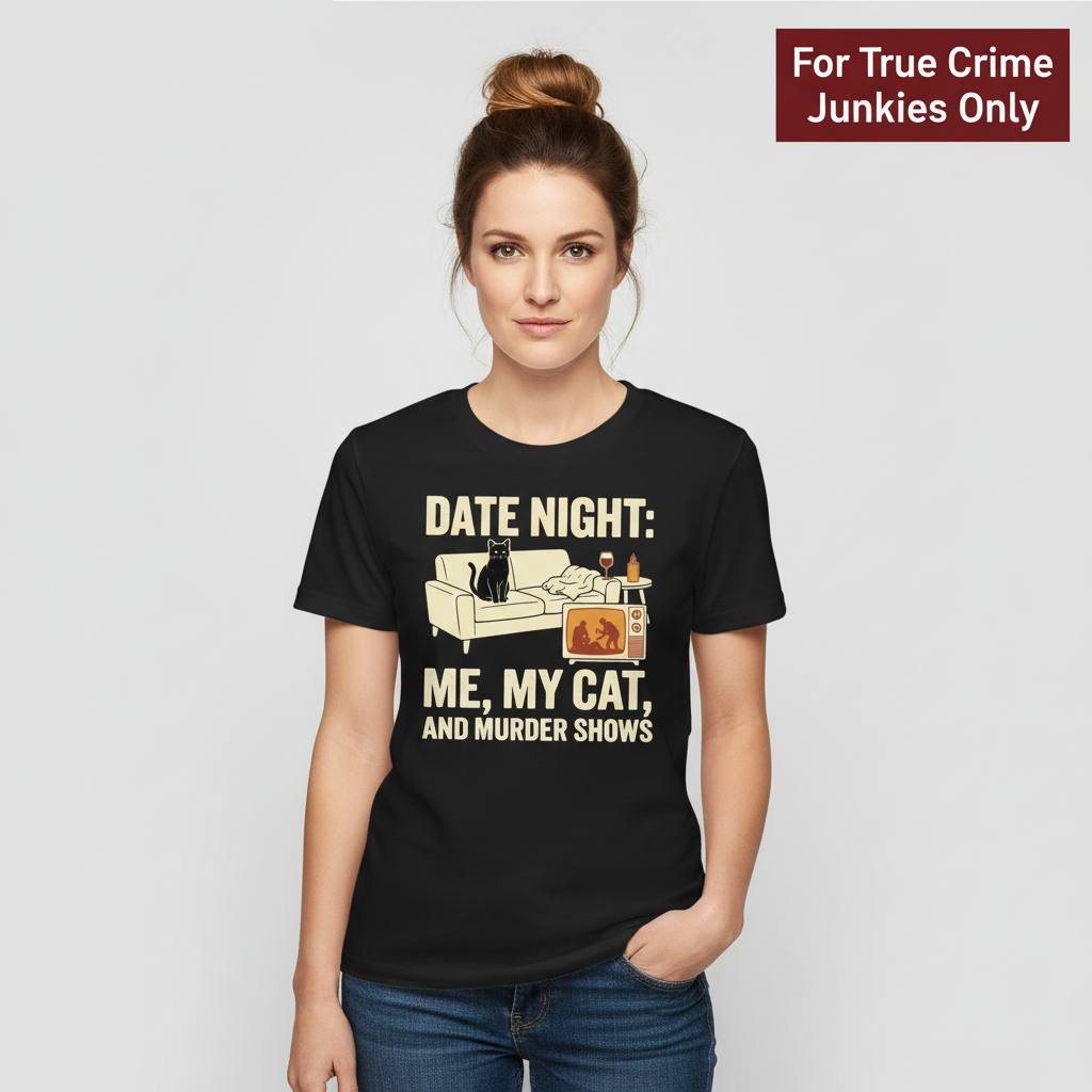 Me, My Cat & Murder Shows T-Shirt__hero