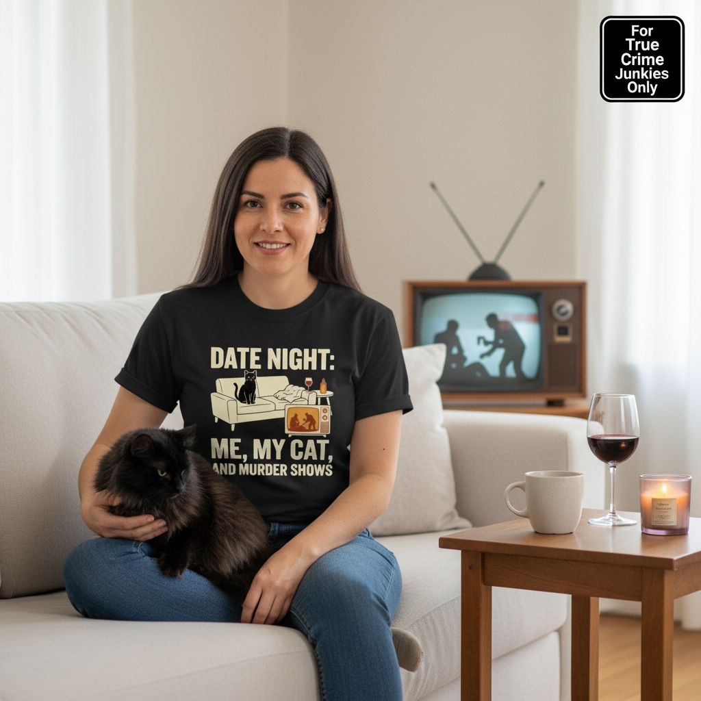 Me, My Cat & Murder Shows T-Shirt__lifestyle