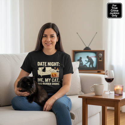 Me, My Cat & Murder Shows T-Shirt__lifestyle