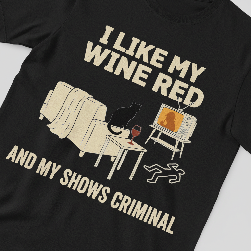 Wine & Crime Lover T-Shirt__detail