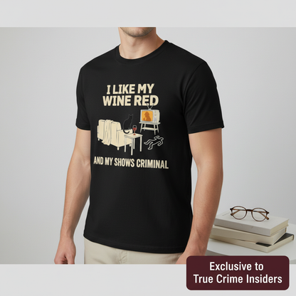 Wine & Crime Lover T-Shirt__space