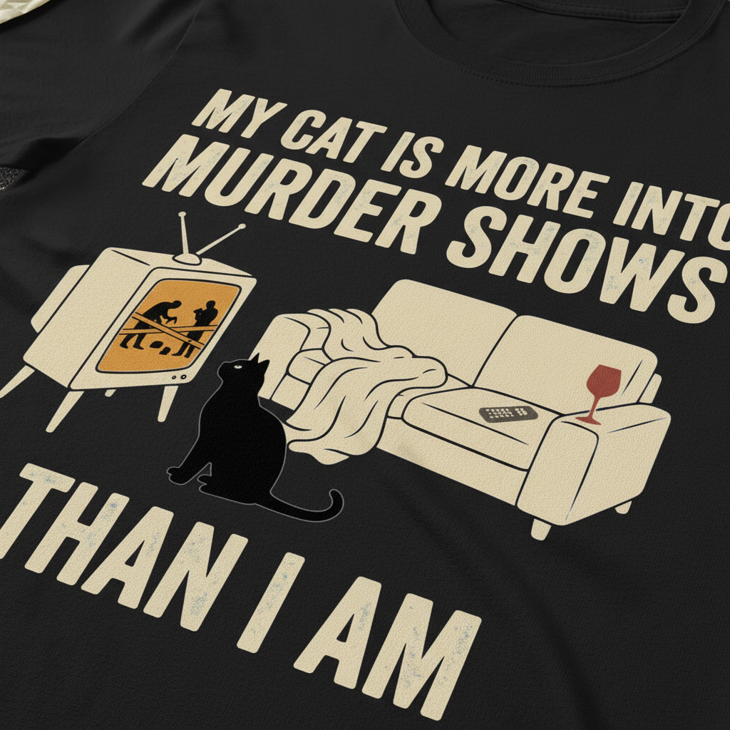 Murder-Show Cat Obsession T-Shirt__detail