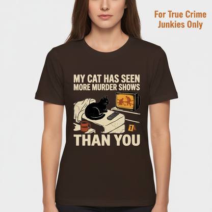 Murder-Show-Loving Cat T-Shirt__hero