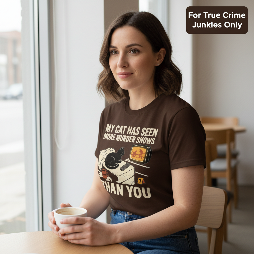 Murder-Show-Loving Cat T-Shirt__lifestyle