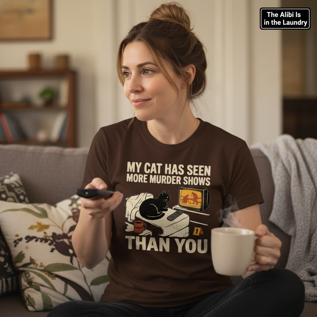 Murder-Show-Loving Cat T-Shirt__use
