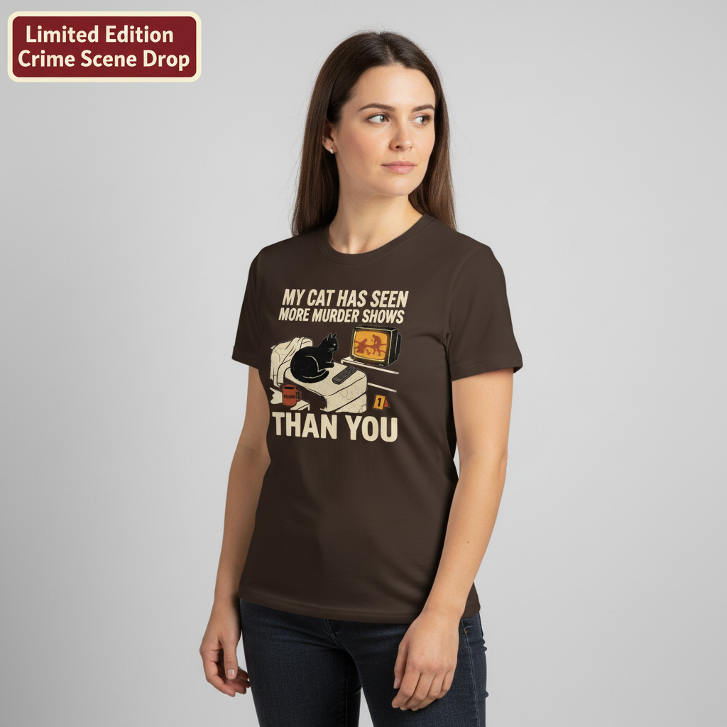 Murder-Show-Loving Cat T-Shirt__benefit