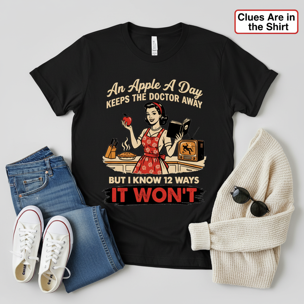 Apple A Day Killer Retro T-Shirt__pair