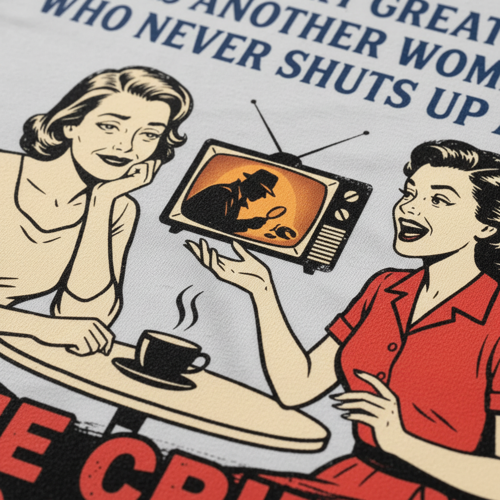 True Crime Podcast Chat Queens T-Shirt__detail