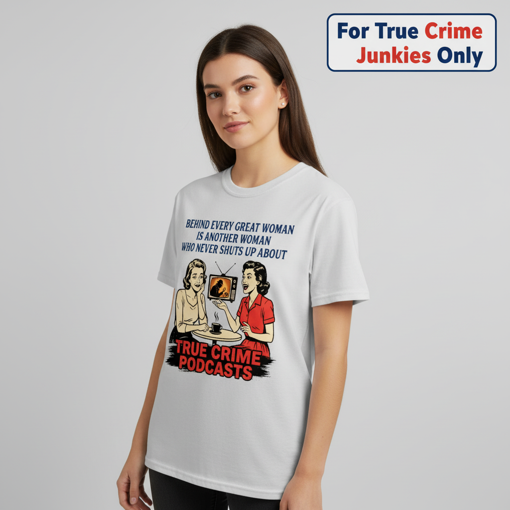 True Crime Podcast Chat Queens T-Shirt__hero