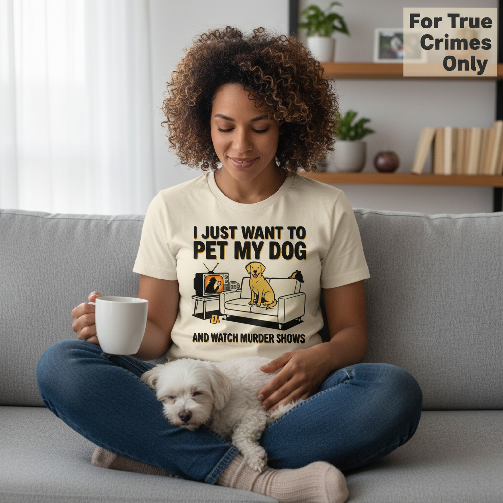Pet My Dog & Watch Murder Shows T-Shirt__lifestyle