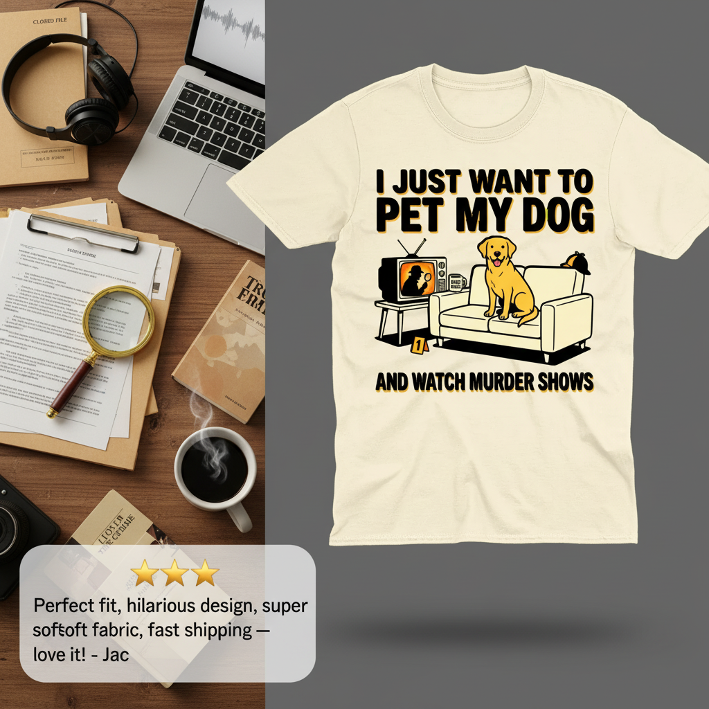 Pet My Dog & Watch Murder Shows T-Shirt_review_5star