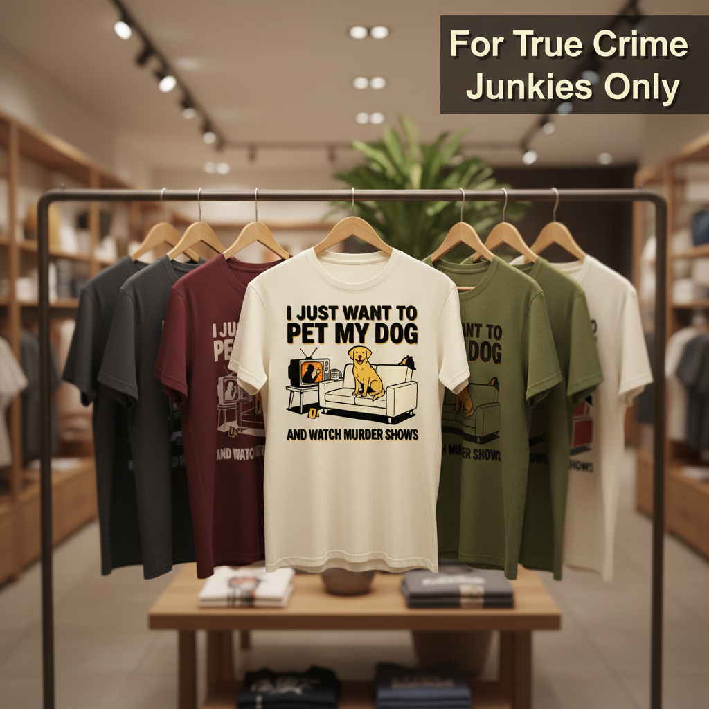 Pet My Dog & Watch Murder Shows T-Shirt_boutique_rack