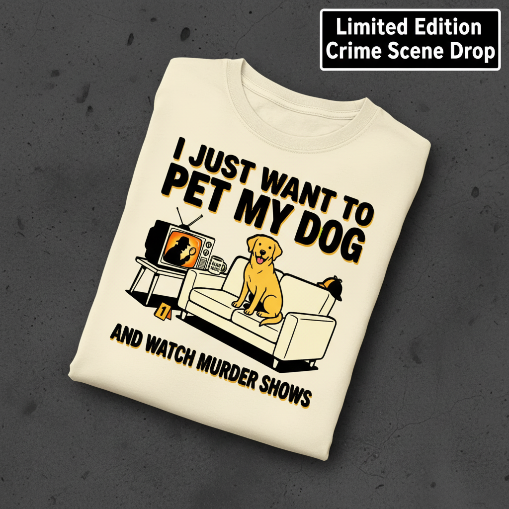 Pet My Dog & Watch Murder Shows T-Shirt_fold_tilt