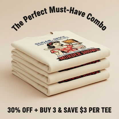 Sugar, Spice & Murder Show Obsession T-Shirt_stacked_promotion