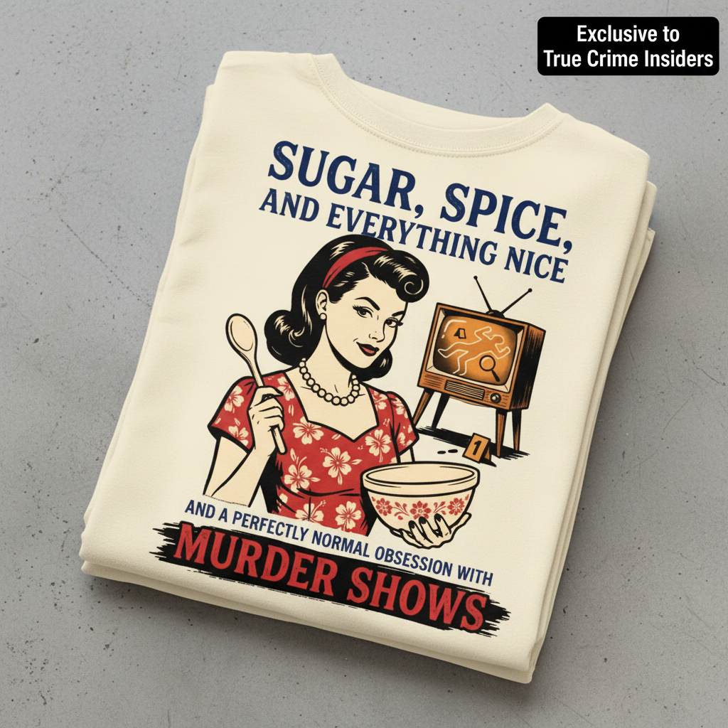 Sugar, Spice & Murder Show Obsession T-Shirt_stacked_flatlay