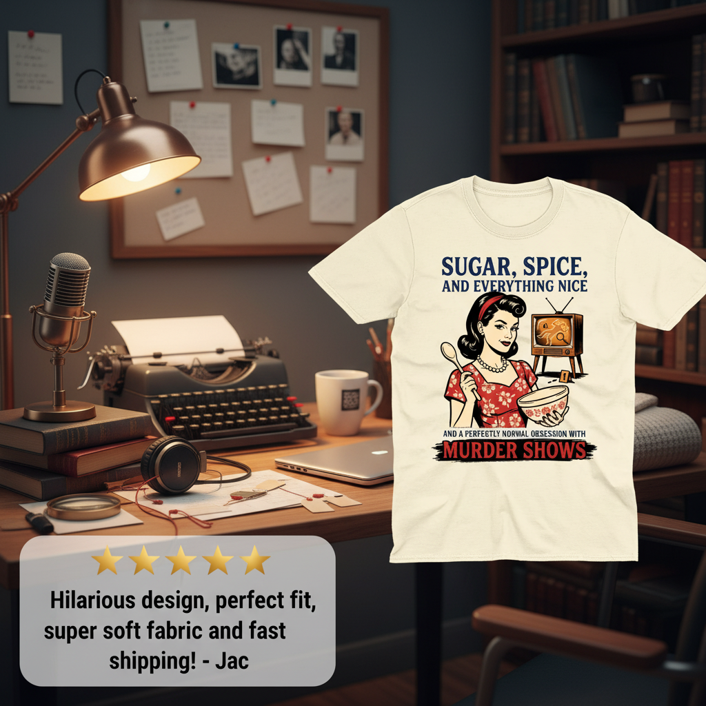 Sugar, Spice & Murder Show Obsession T-Shirt_review_5star