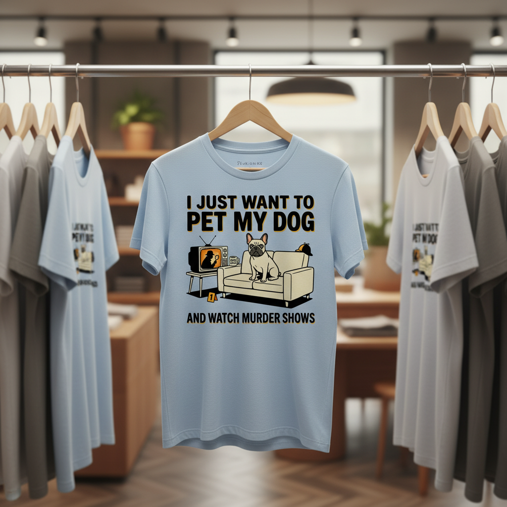 Pet My Dog & Watch Murder Shows T-Shirt_boutique_rack