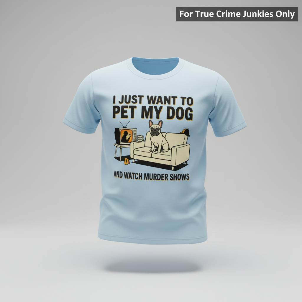 Pet My Dog & Watch Murder Shows T-Shirt_3d_float
