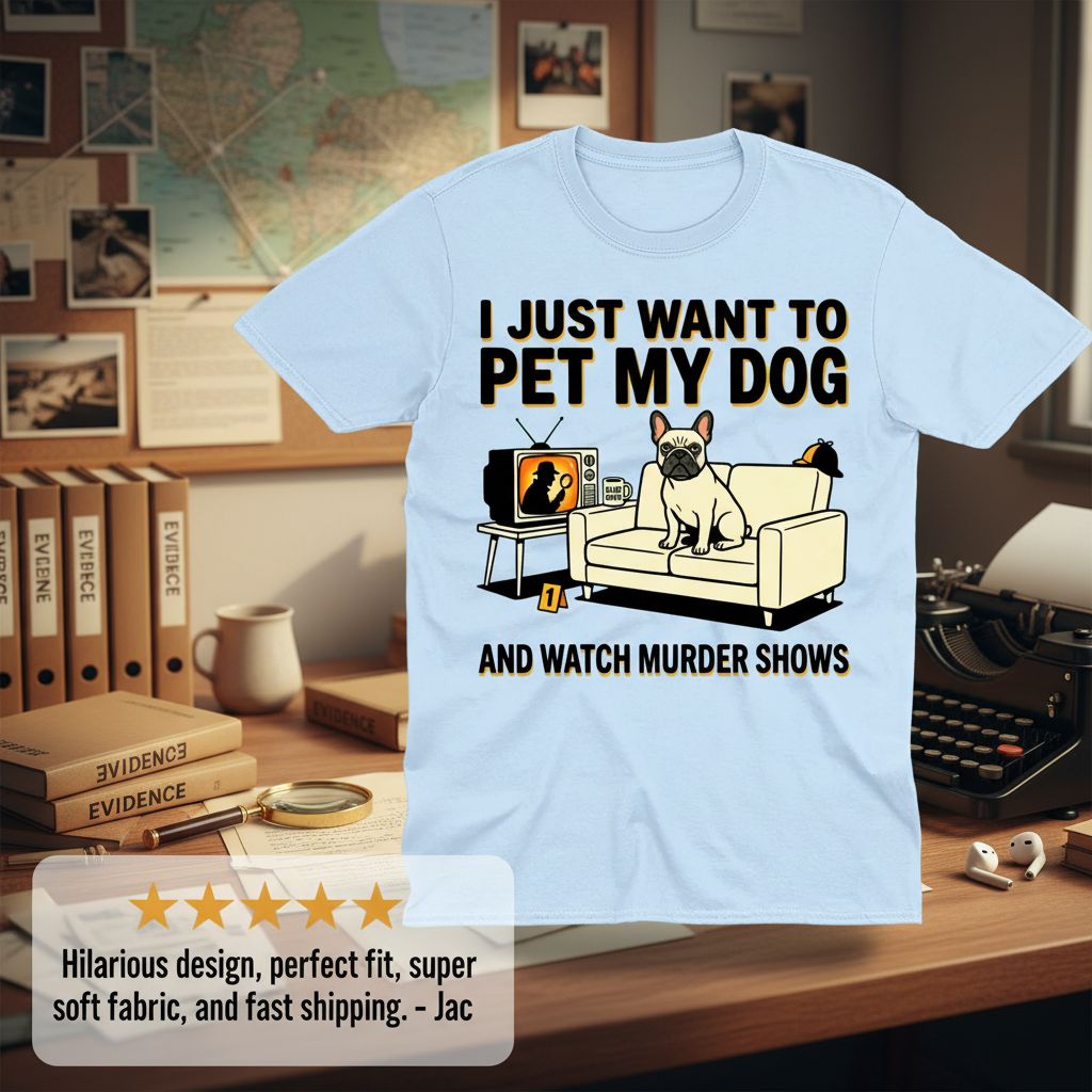 Pet My Dog & Watch Murder Shows T-Shirt_review_5star
