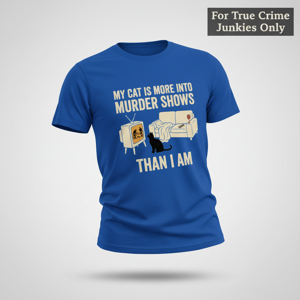 Murder-Show Cat Obsession T-Shirt_3d_float