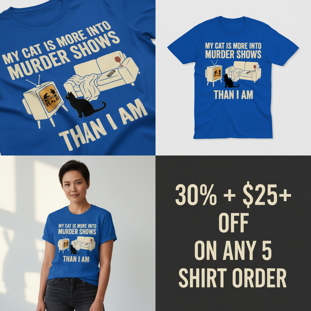 Murder-Show Cat Obsession T-Shirt_4_panel