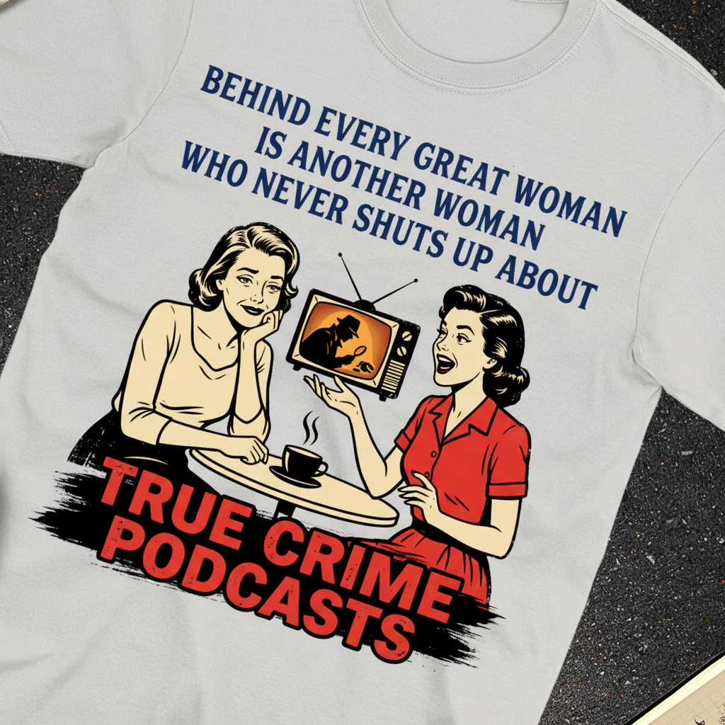 True Crime Podcast Chat Queens T-Shirt_extreme_za