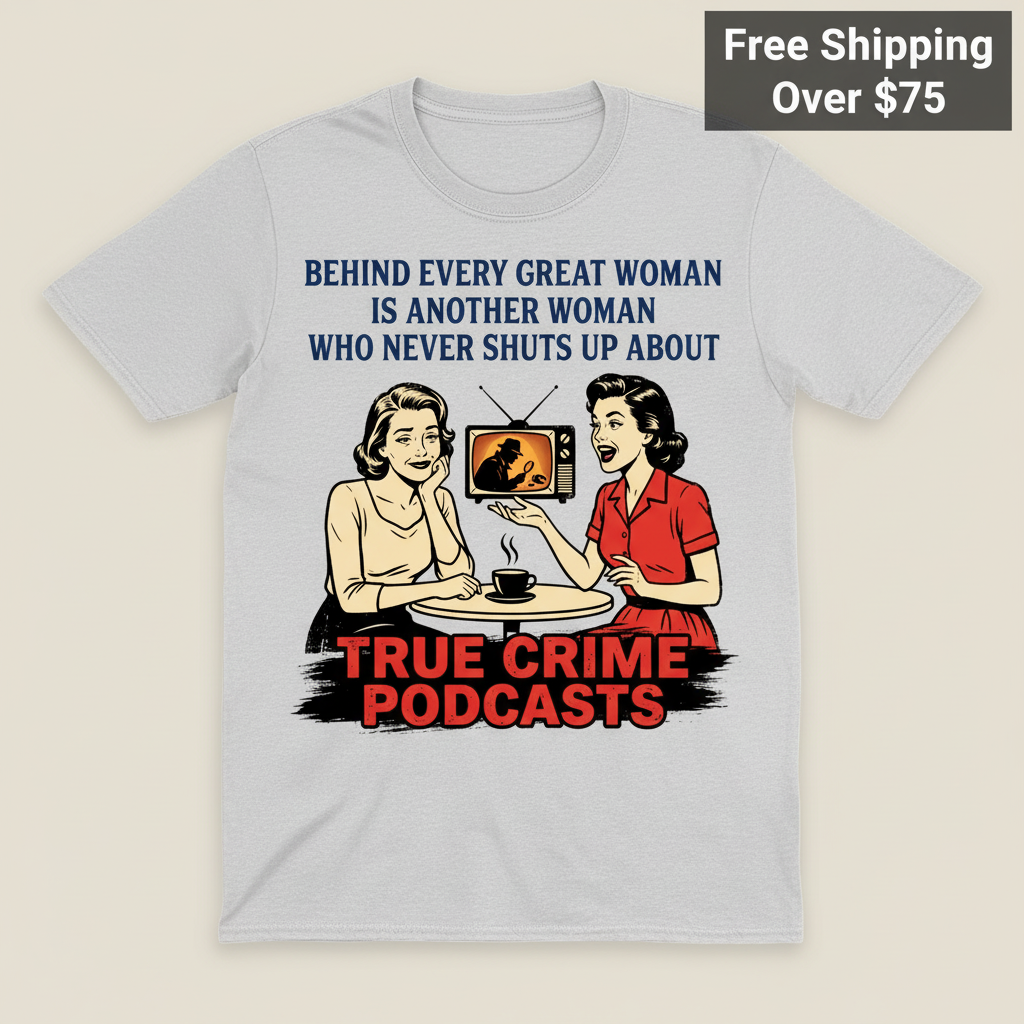 True Crime Podcast Chat Queens T-Shirt_clean
