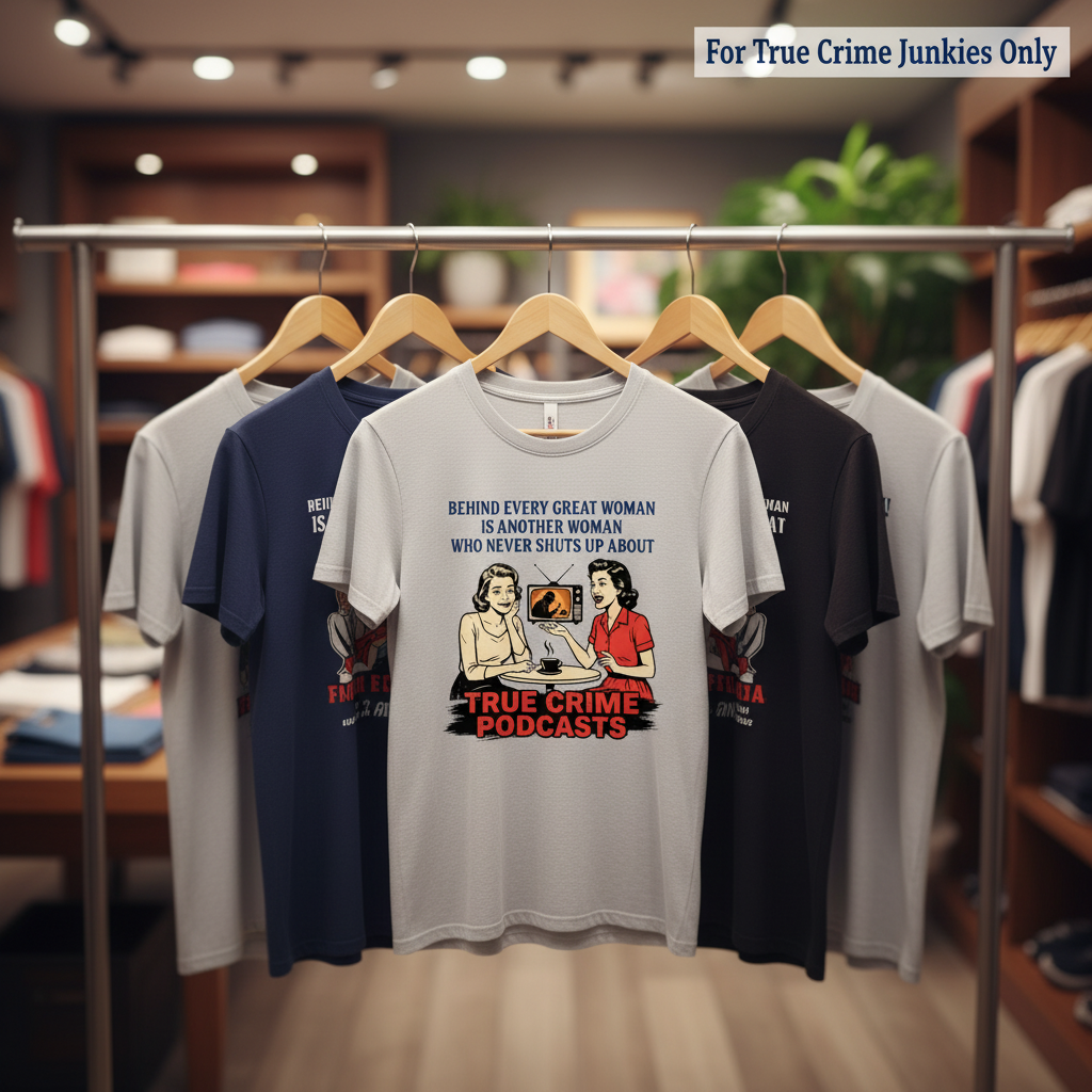 True Crime Podcast Chat Queens T-Shirt_boutique_rack
