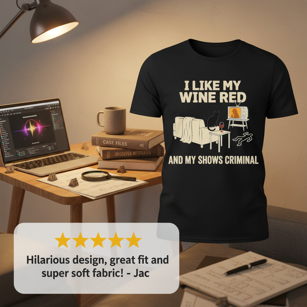 Wine & Crime Lover T-Shirt_review_5star