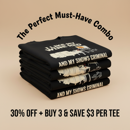 Wine & Crime Lover T-Shirt_stacked_promotion