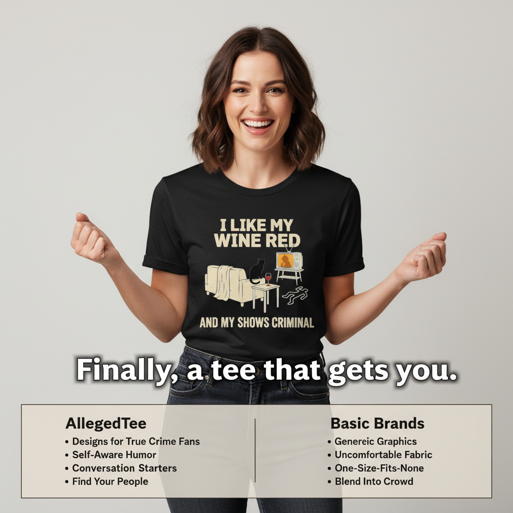 Wine & Crime Lover T-Shirt_product_table