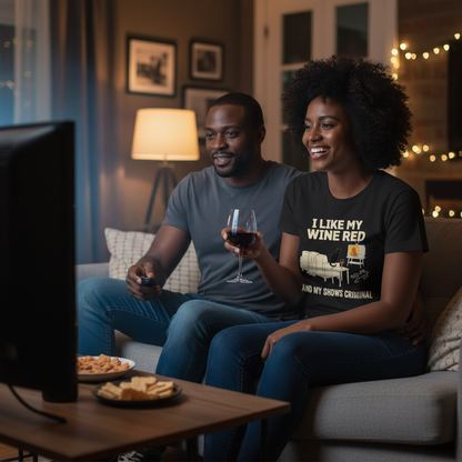 Wine & Crime Lover T-Shirt_dual_lifestyle