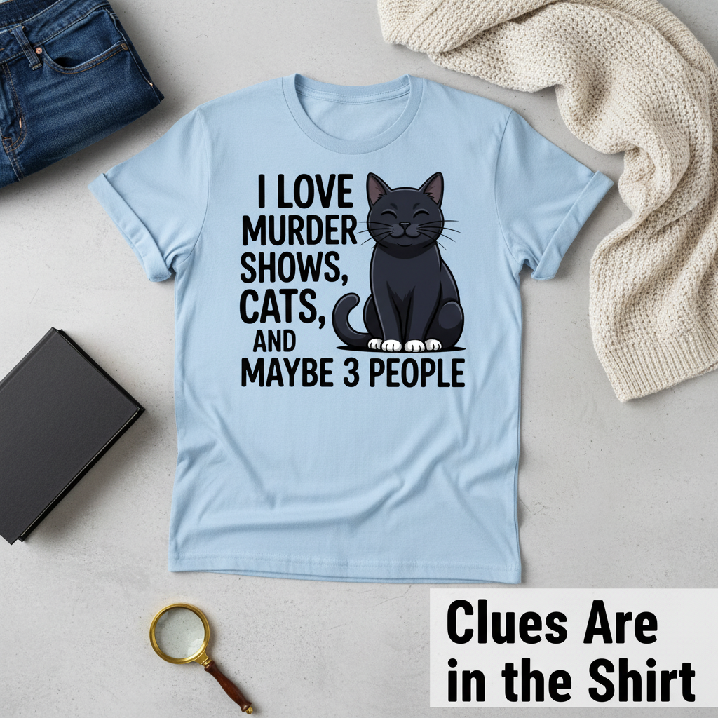 Murder Shows & Cat Lovers T-Shirt__pair