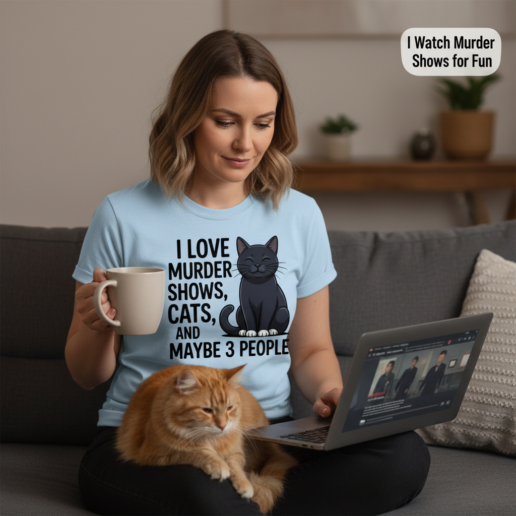 Murder Shows & Cat Lovers T-Shirt__use