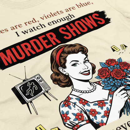 Murder Shows Retro Humor T-Shirt__detail