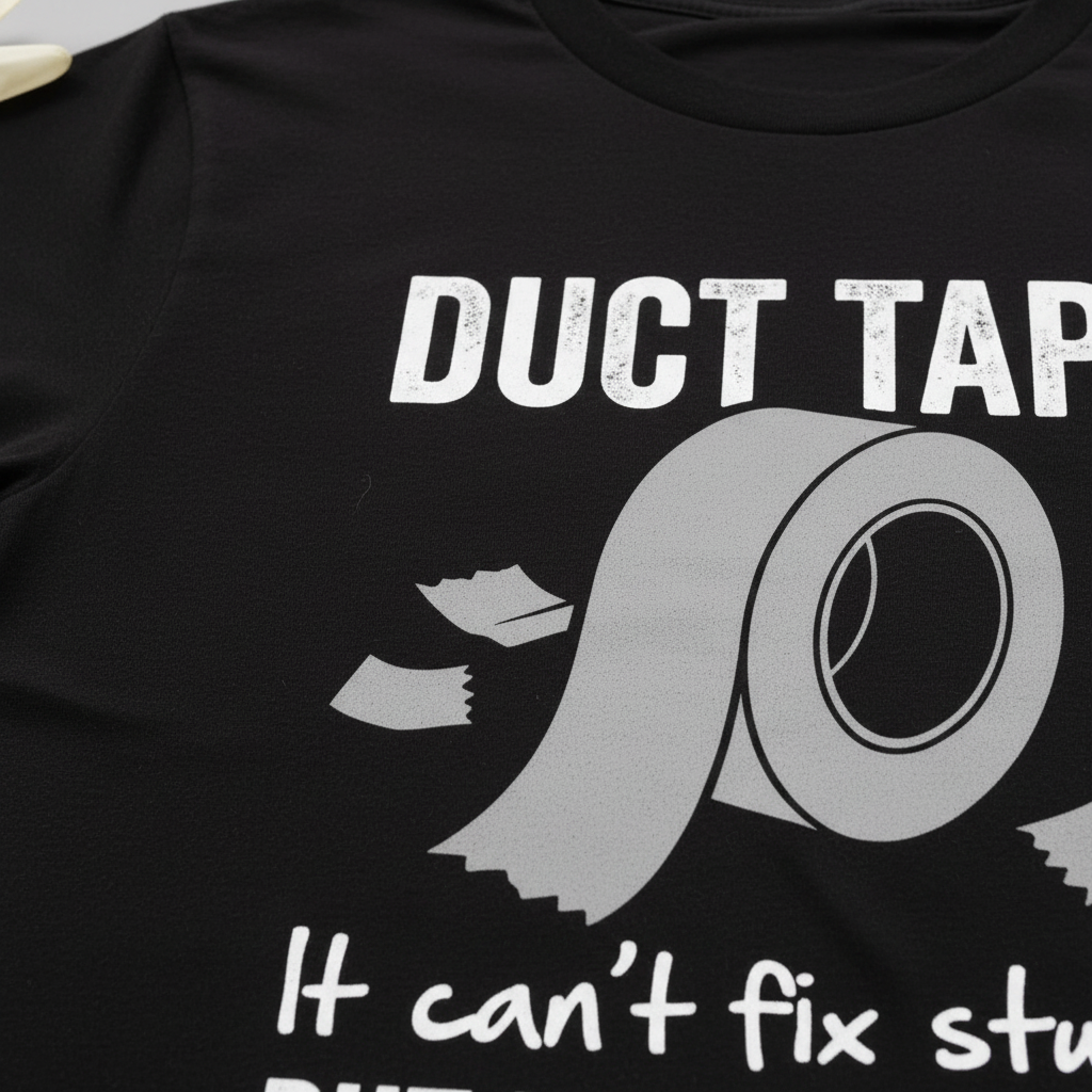 Duct Tape Muffles the Sound T-Shirt__detail