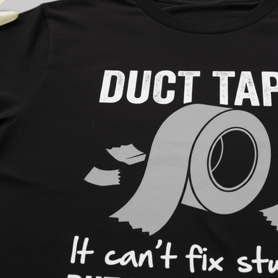 Duct Tape Muffles the Sound T-Shirt__detail
