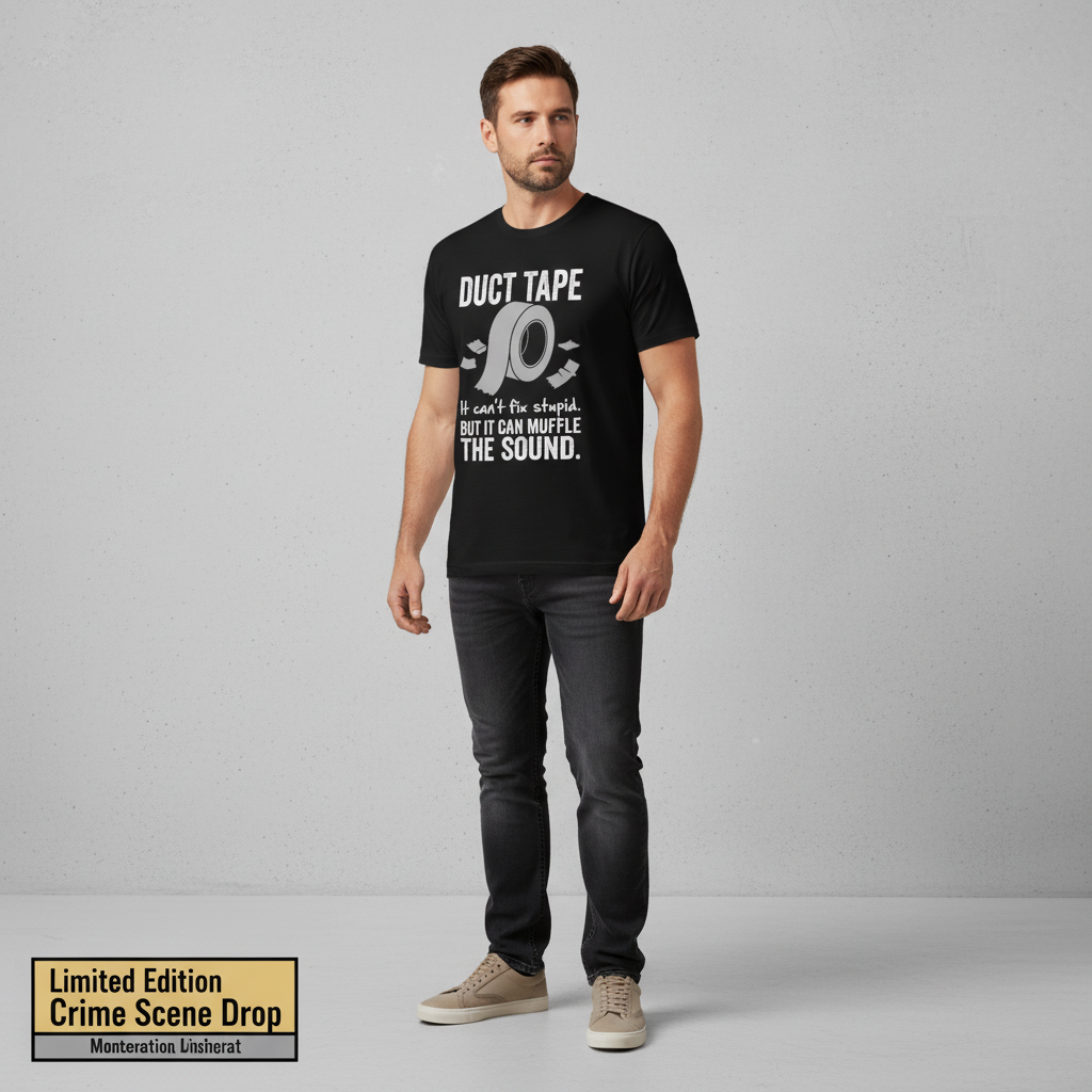 Duct Tape Muffles the Sound T-Shirt__space