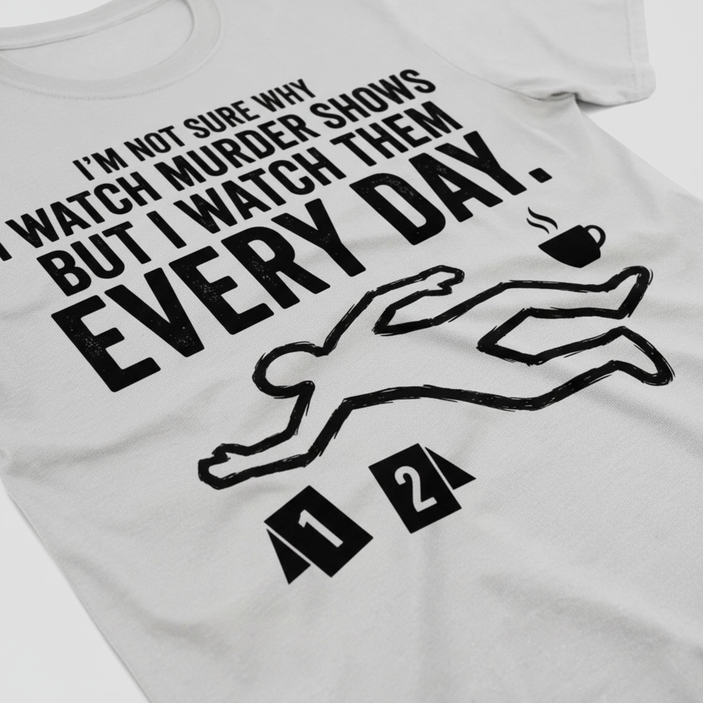 Murder Show Addict Every Day T-Shirt__detail